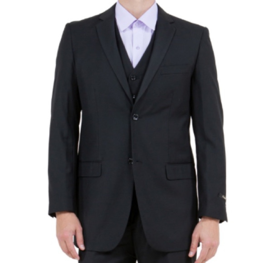 NWT Demantie Solid Black Mens 40S  Blazer
